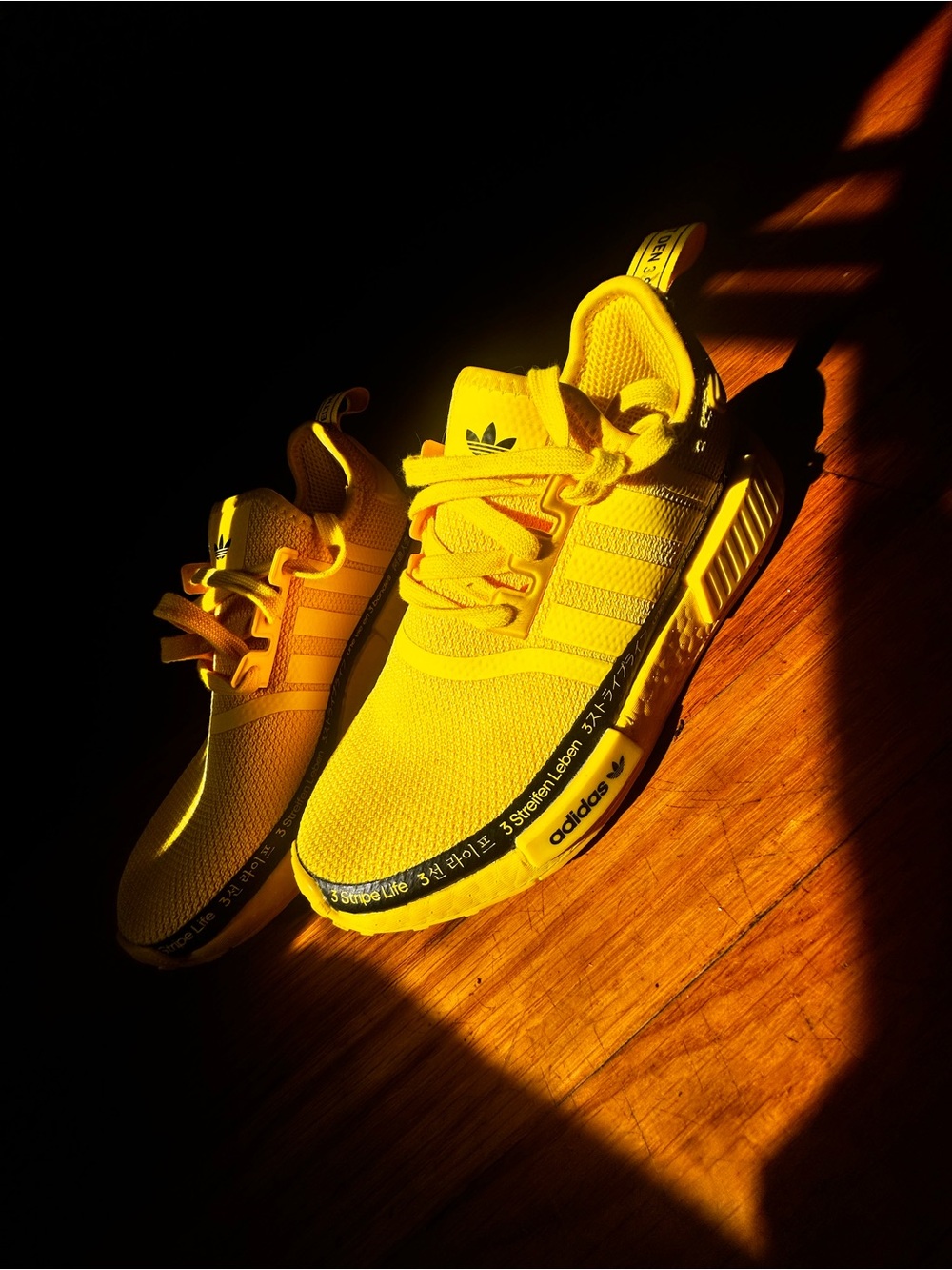 adidas Kids Yellow Low-Top Athletic Sneakers